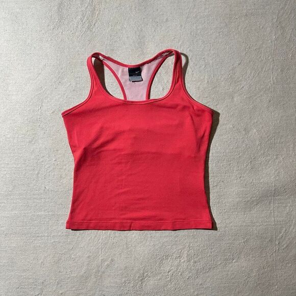 Nike Tops - Y2K Nike Pink Racerback Tank Top with Shelf Bra